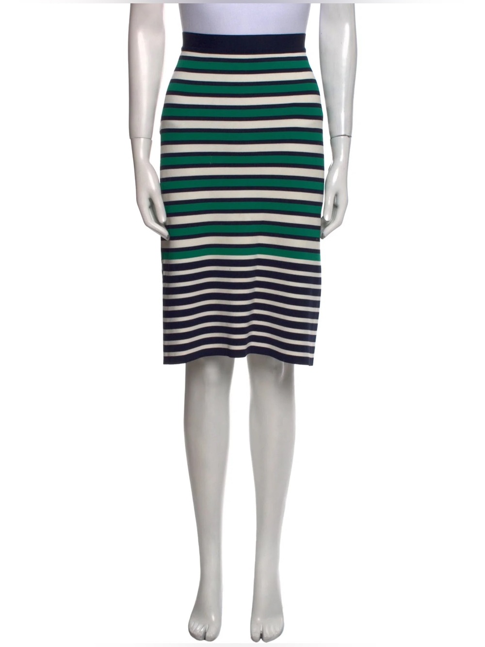 Tory Sport Block-Stripe Tech Knit Skirt, size S